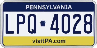 PA license plate LPQ4028