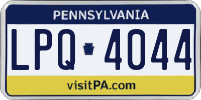 PA license plate LPQ4044