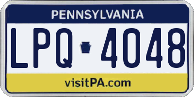 PA license plate LPQ4048