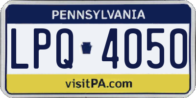 PA license plate LPQ4050