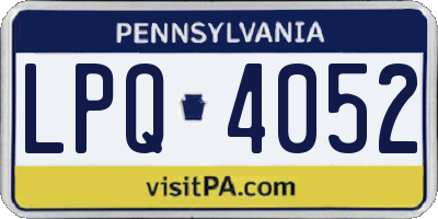 PA license plate LPQ4052
