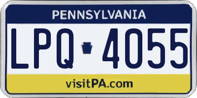 PA license plate LPQ4055