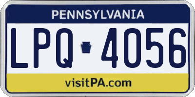PA license plate LPQ4056