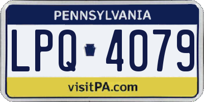PA license plate LPQ4079