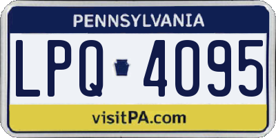 PA license plate LPQ4095
