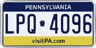 PA license plate LPQ4096