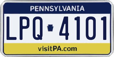 PA license plate LPQ4101