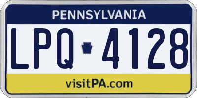 PA license plate LPQ4128