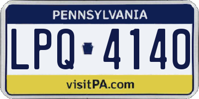 PA license plate LPQ4140