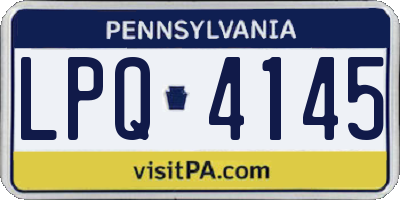 PA license plate LPQ4145