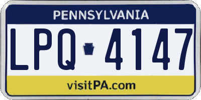 PA license plate LPQ4147