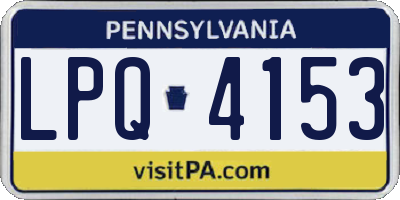PA license plate LPQ4153