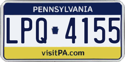 PA license plate LPQ4155