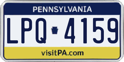 PA license plate LPQ4159