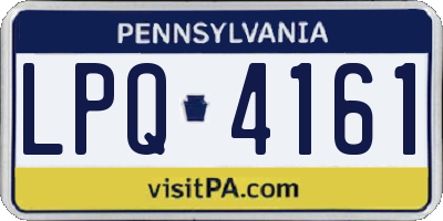 PA license plate LPQ4161