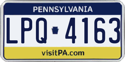 PA license plate LPQ4163