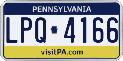 PA license plate LPQ4166