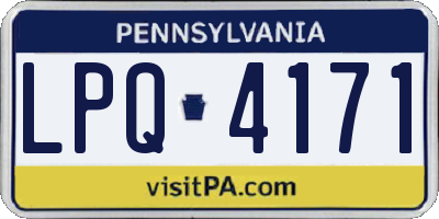 PA license plate LPQ4171