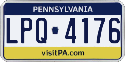 PA license plate LPQ4176