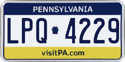 PA license plate LPQ4229
