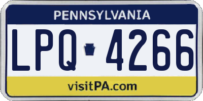 PA license plate LPQ4266