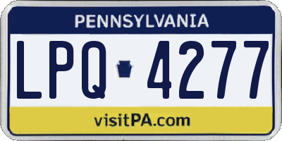 PA license plate LPQ4277