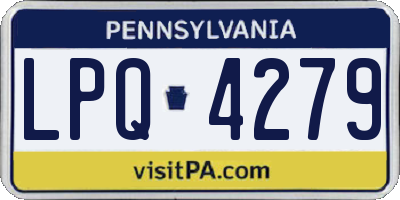 PA license plate LPQ4279