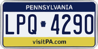 PA license plate LPQ4290