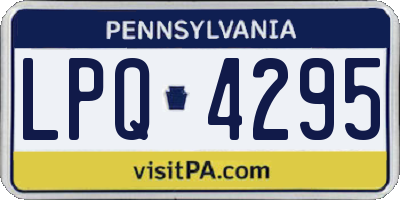 PA license plate LPQ4295