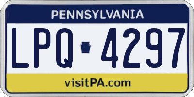 PA license plate LPQ4297