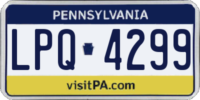 PA license plate LPQ4299