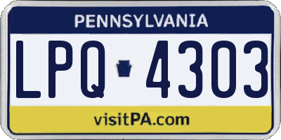 PA license plate LPQ4303