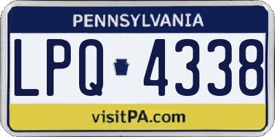PA license plate LPQ4338