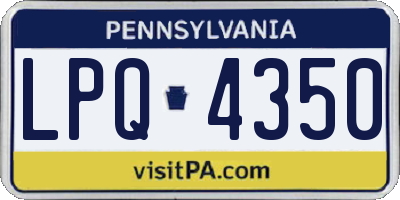 PA license plate LPQ4350