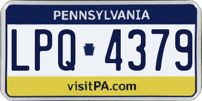 PA license plate LPQ4379