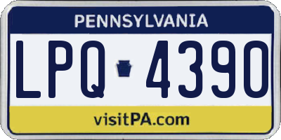 PA license plate LPQ4390