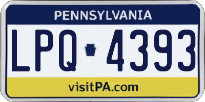 PA license plate LPQ4393