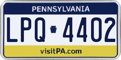 PA license plate LPQ4402