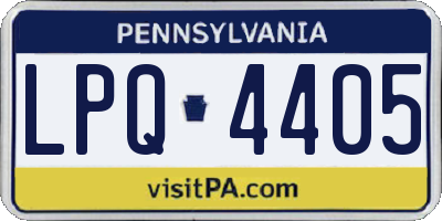 PA license plate LPQ4405