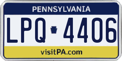 PA license plate LPQ4406