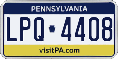 PA license plate LPQ4408