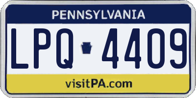 PA license plate LPQ4409