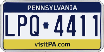 PA license plate LPQ4411