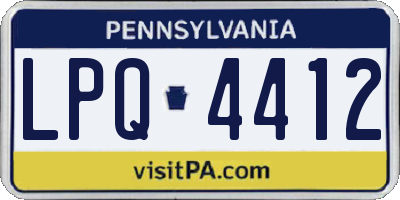 PA license plate LPQ4412