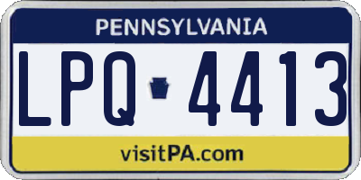 PA license plate LPQ4413