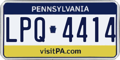 PA license plate LPQ4414