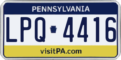 PA license plate LPQ4416