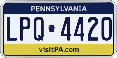 PA license plate LPQ4420