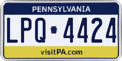 PA license plate LPQ4424