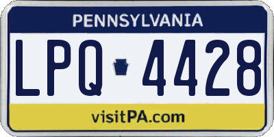 PA license plate LPQ4428